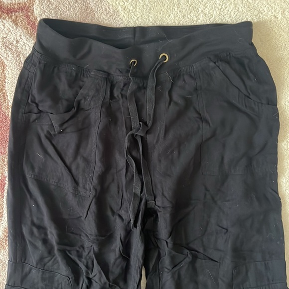 Soft Surroundings Black Linen Blend Cargo Pants - Picture 3 of 5